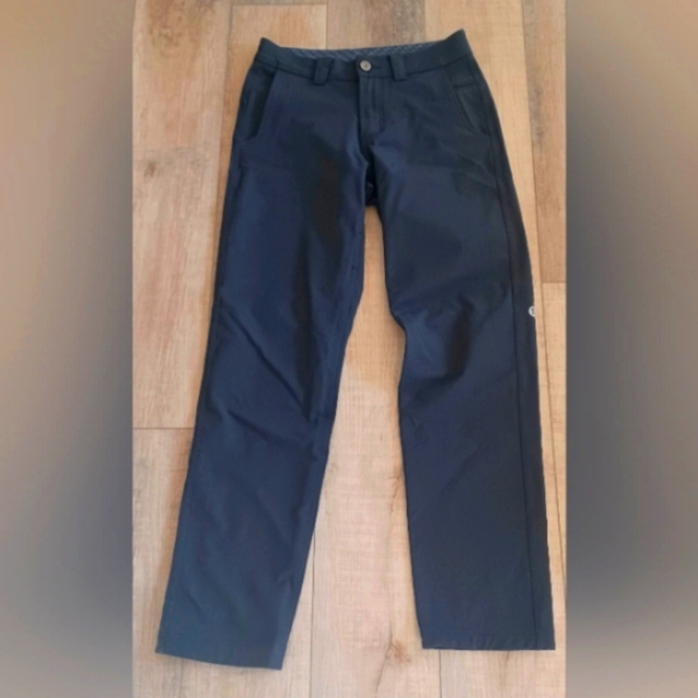 NWOT LULULEMON Black on Black Stripe Classic-Fit 5 Pocket Pants Men's Size 32
